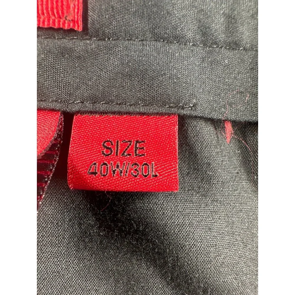 Reunion Mens Pants Slacks 40W 30L Relaxed Fit Washable‎ Black Dress Pants